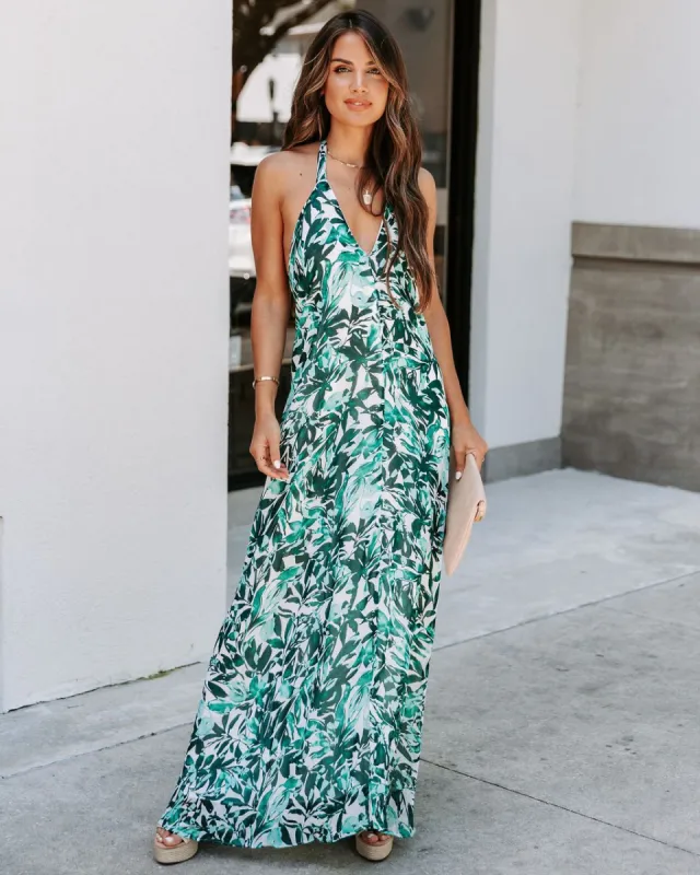 Lewyn Floral Halter Maxi Dress - FINAL SALE sold by Vici