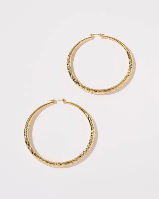 Juliana Faceted Hoops sold by Vici