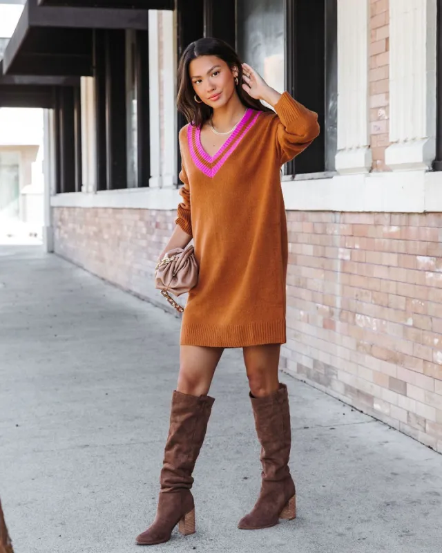 Rockefeller Center Knit Sweater Dress sold by Vici