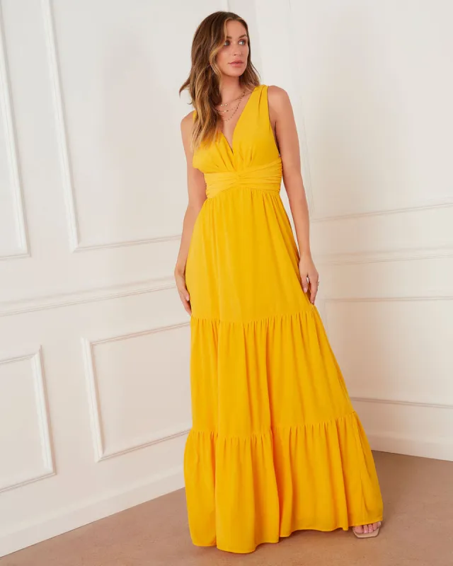 Margaux Tiered Maxi Dress sold by Vici