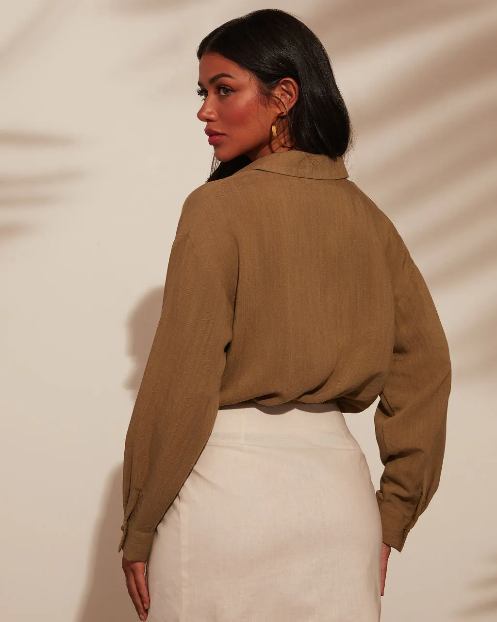 Clear Sky Collared Wrap Blouse sold by Vici product image thumbnail 4