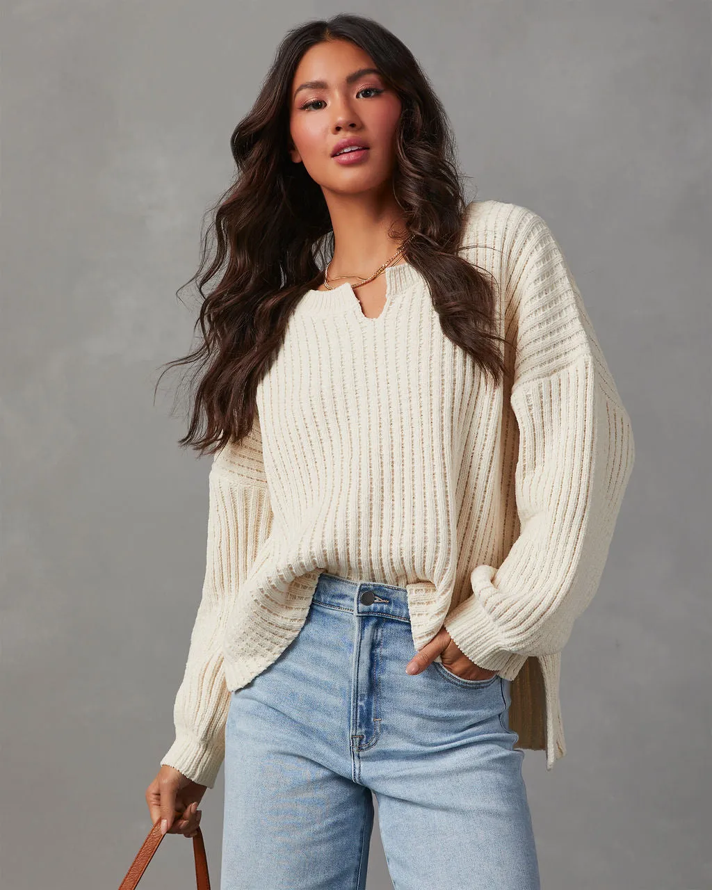 Liberty Chunky Knit Sweater sold by Vici