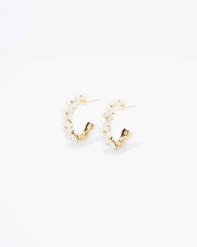 Floral Shores Hoop Earrings sold by Vici