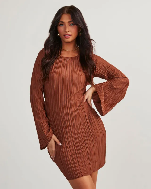 Exquisite Taste Plisse Mini Dress sold by Vici