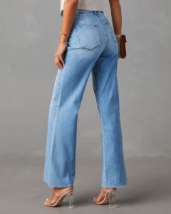 Aleesia Mid Rise Wide Leg Jeans - Medium Wash - SALE sold by Vici