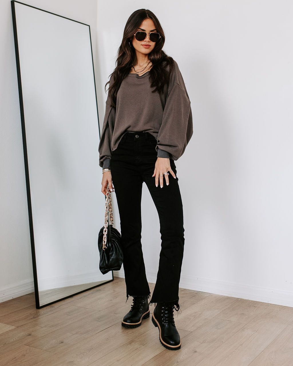 Jerome Knit Dolman Long Sleeve Top sold by Vici product image thumbnail 3