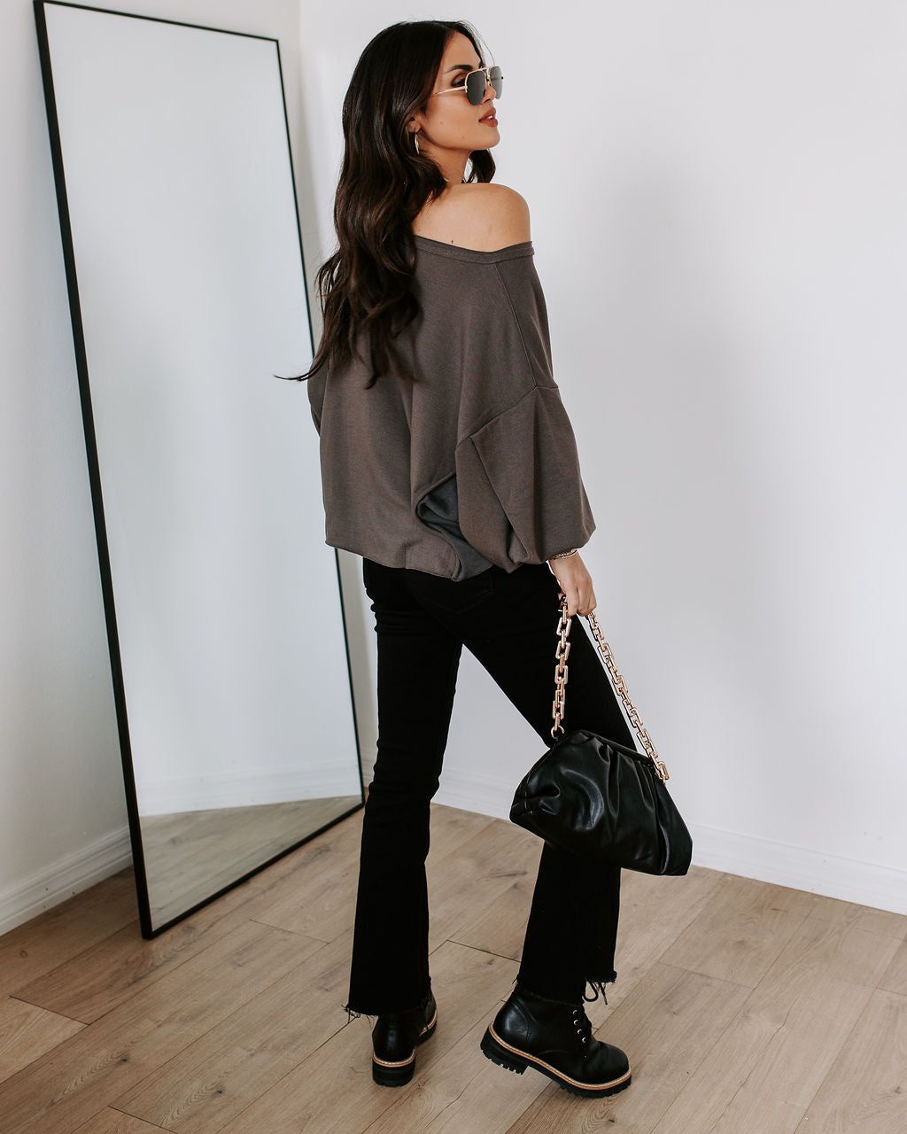 Jerome Knit Dolman Long Sleeve Top sold by Vici product image thumbnail 4