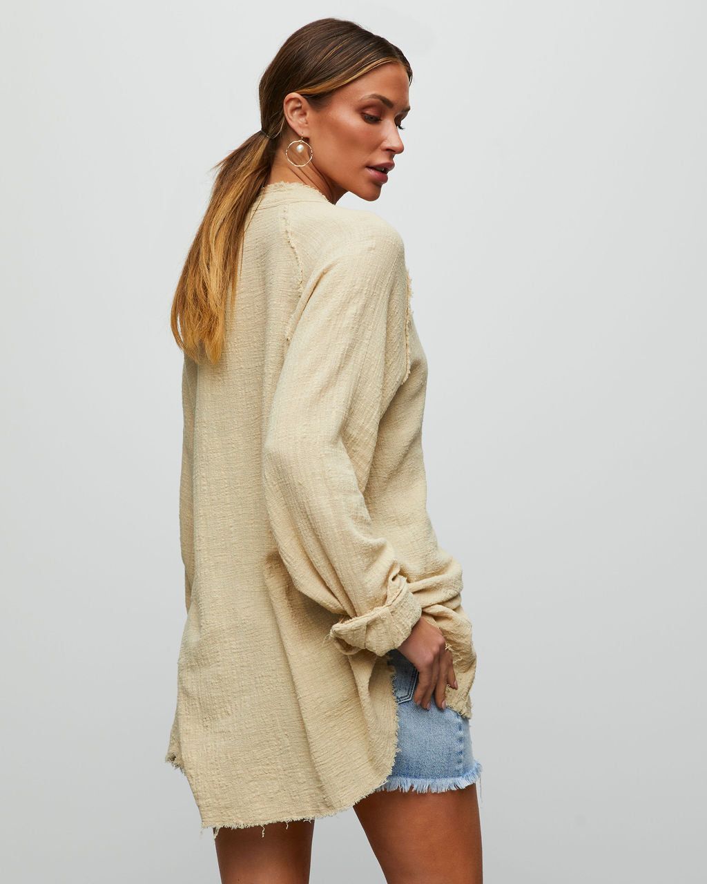 Off Duty Button Front Top sold by Vici product image thumbnail 2