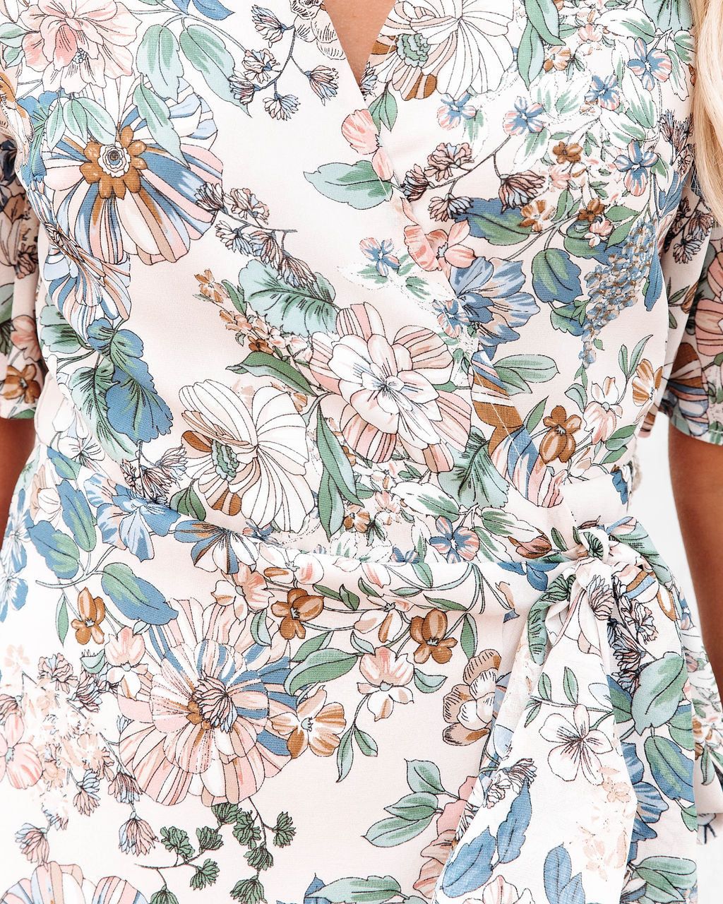 Amaris Floral Wrap Maxi Dress - FINAL SALE sold by Vici product image thumbnail 4