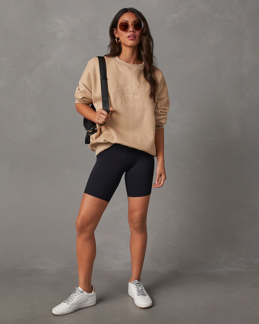 Santa Monica California Sweatshirt - Beige sold by Vici product image thumbnail 2