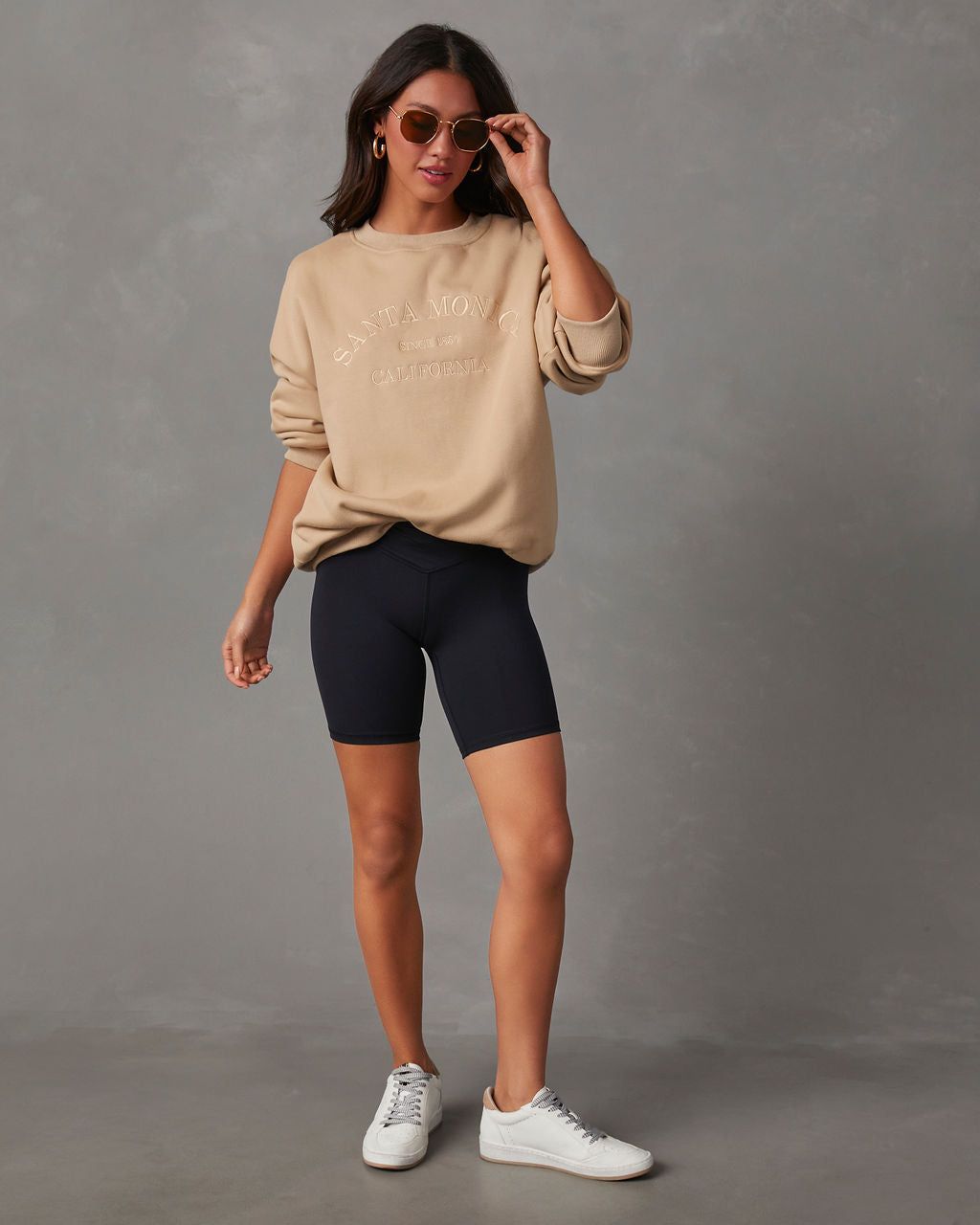 Santa Monica California Sweatshirt - Beige sold by Vici product image thumbnail 6
