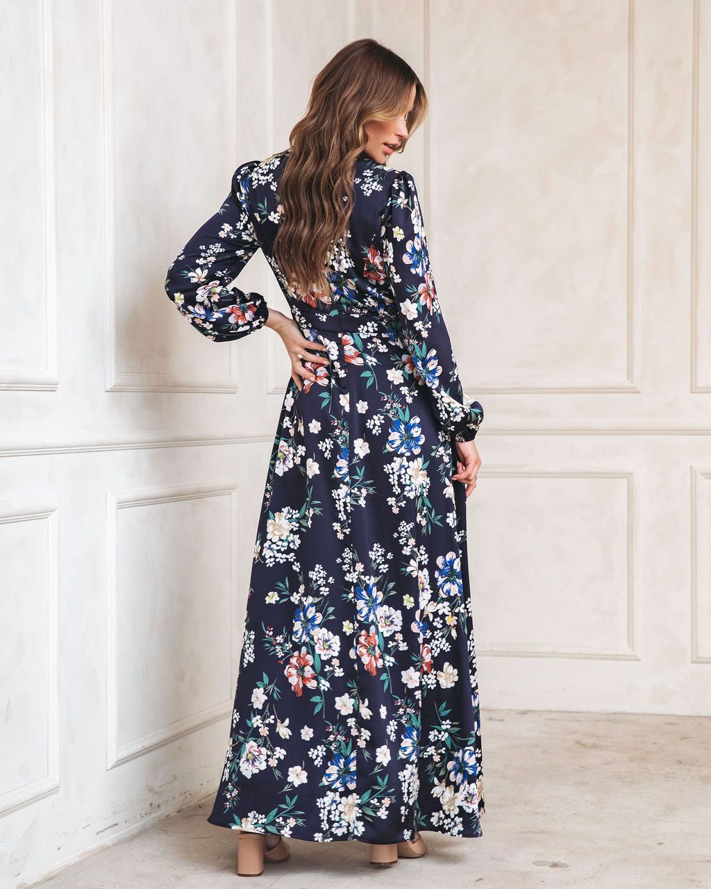 Victoria Satin Floral Maxi Dress sold by Vici product image thumbnail 4