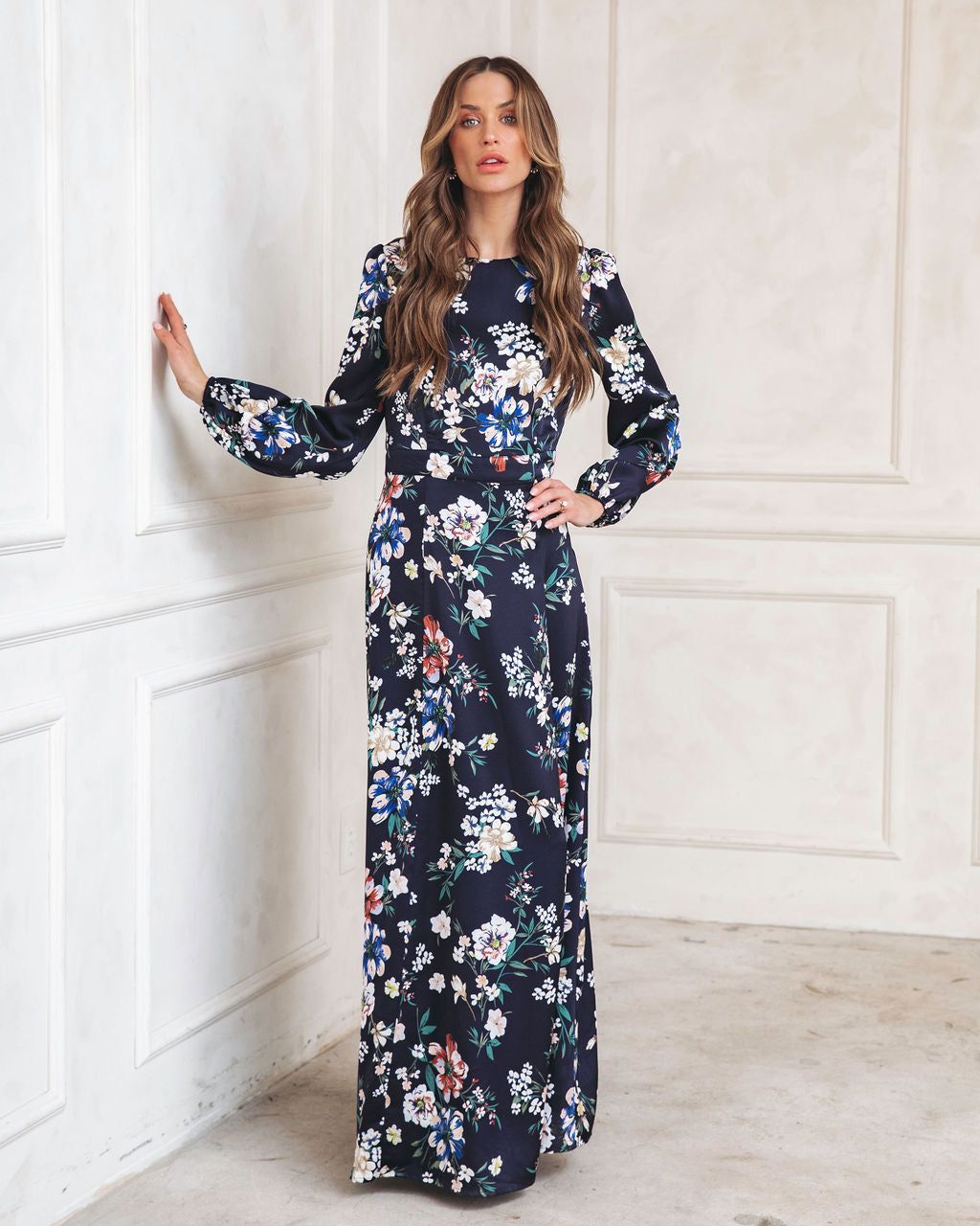 Victoria Satin Floral Maxi Dress sold by Vici product image thumbnail 3