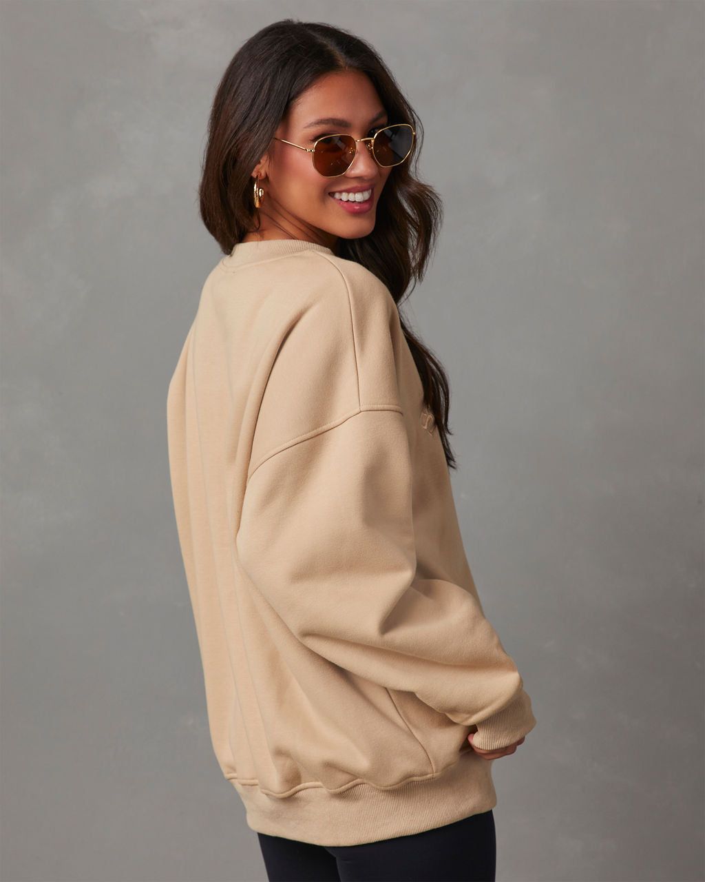 Santa Monica California Sweatshirt - Beige sold by Vici product image thumbnail 4