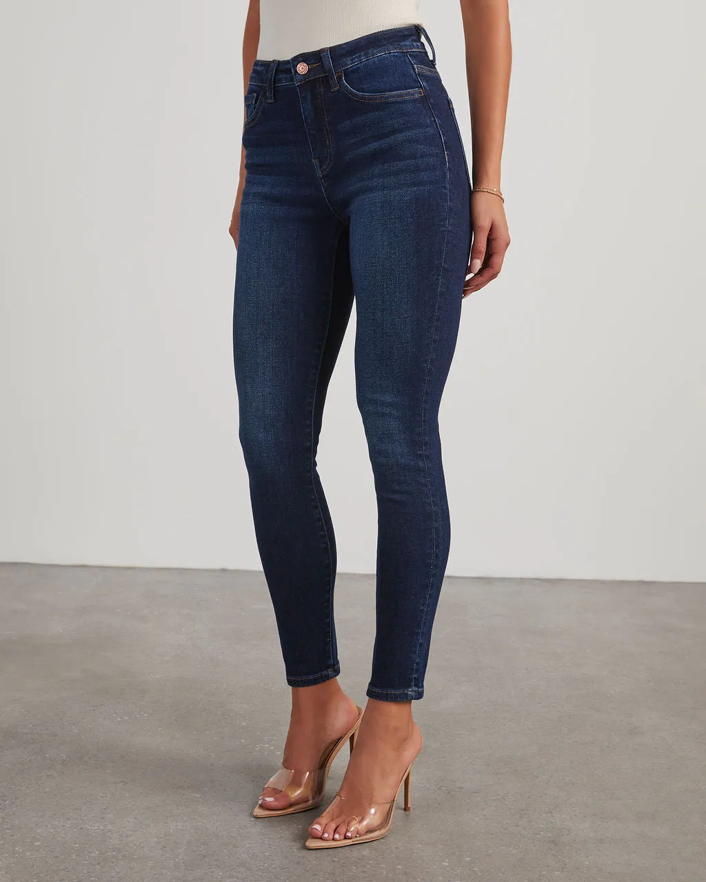 Adele High Rise Cropped Skinny Jeans sold by Vici product image thumbnail 3