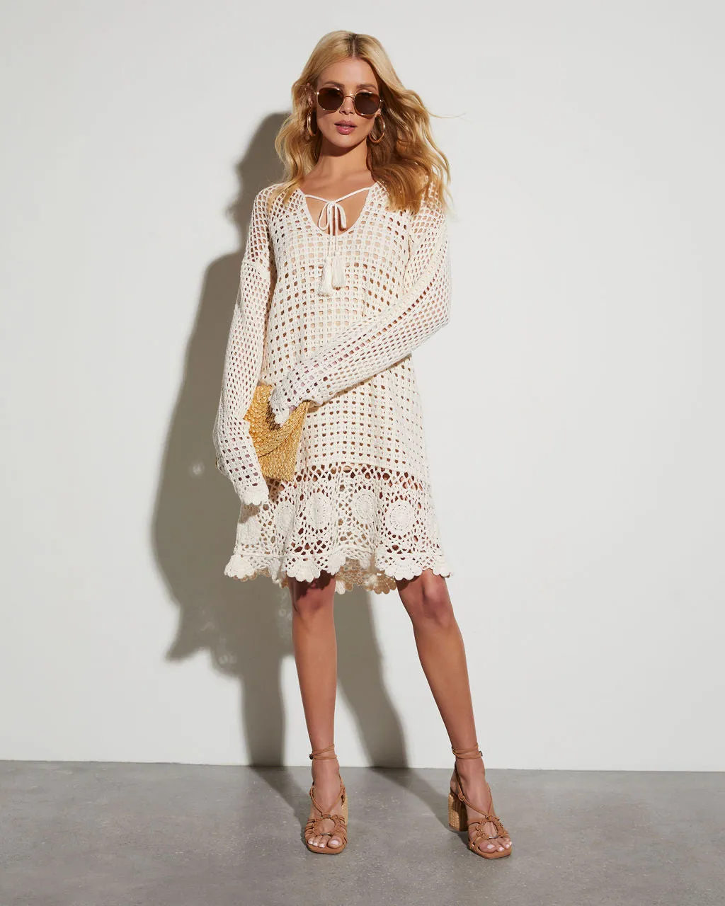 Island Life Crochet Coverup Dress sold by Vici product image thumbnail 2