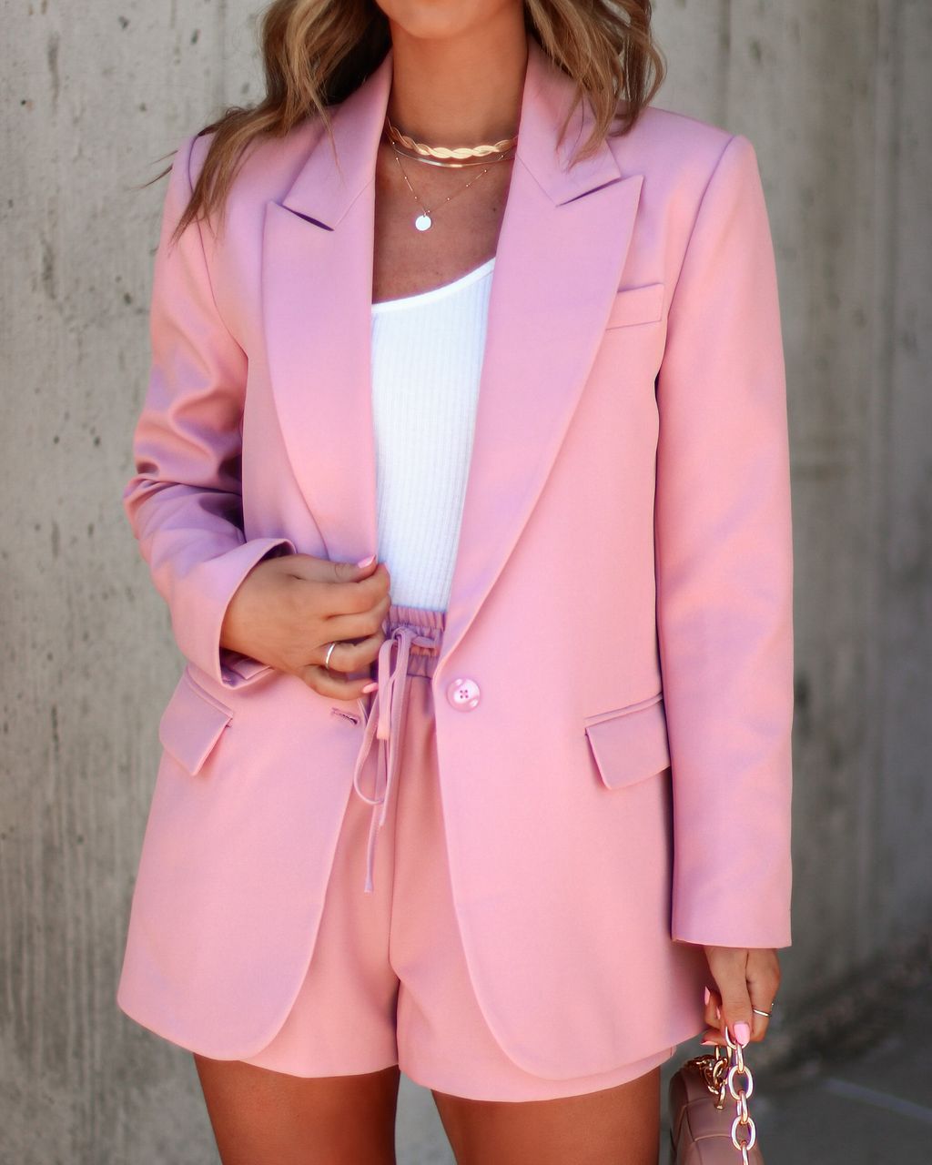 Ellie Pocketed Blazer - Pink - SALE sold by Vici product image thumbnail 2
