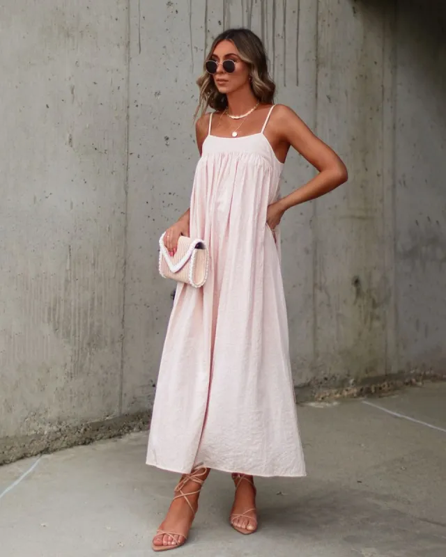 Celena Tie Back Slit Maxi Dress made by Vici