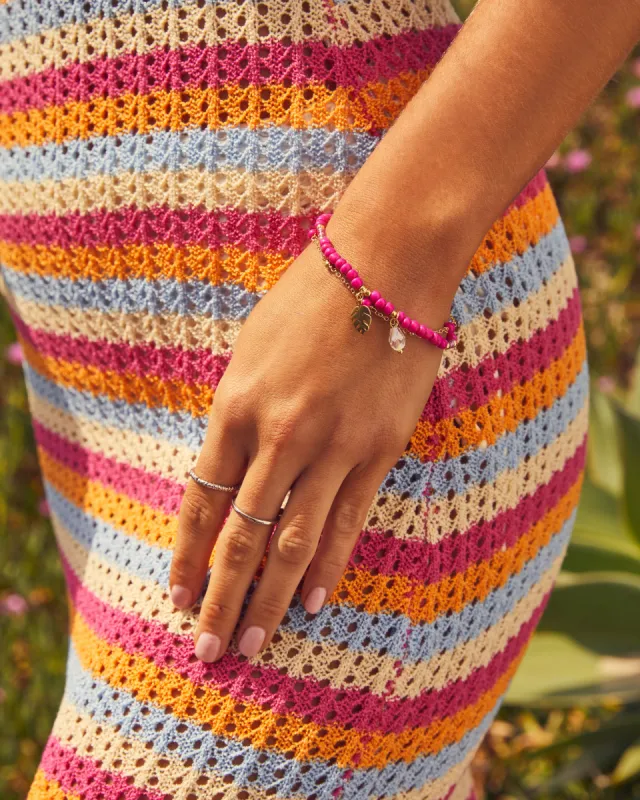 Shoreline Beaded Layered Charm Bracelet sold by Vici