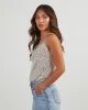 Diamond Girl Sequin Cowl Neck Top sold by Vici