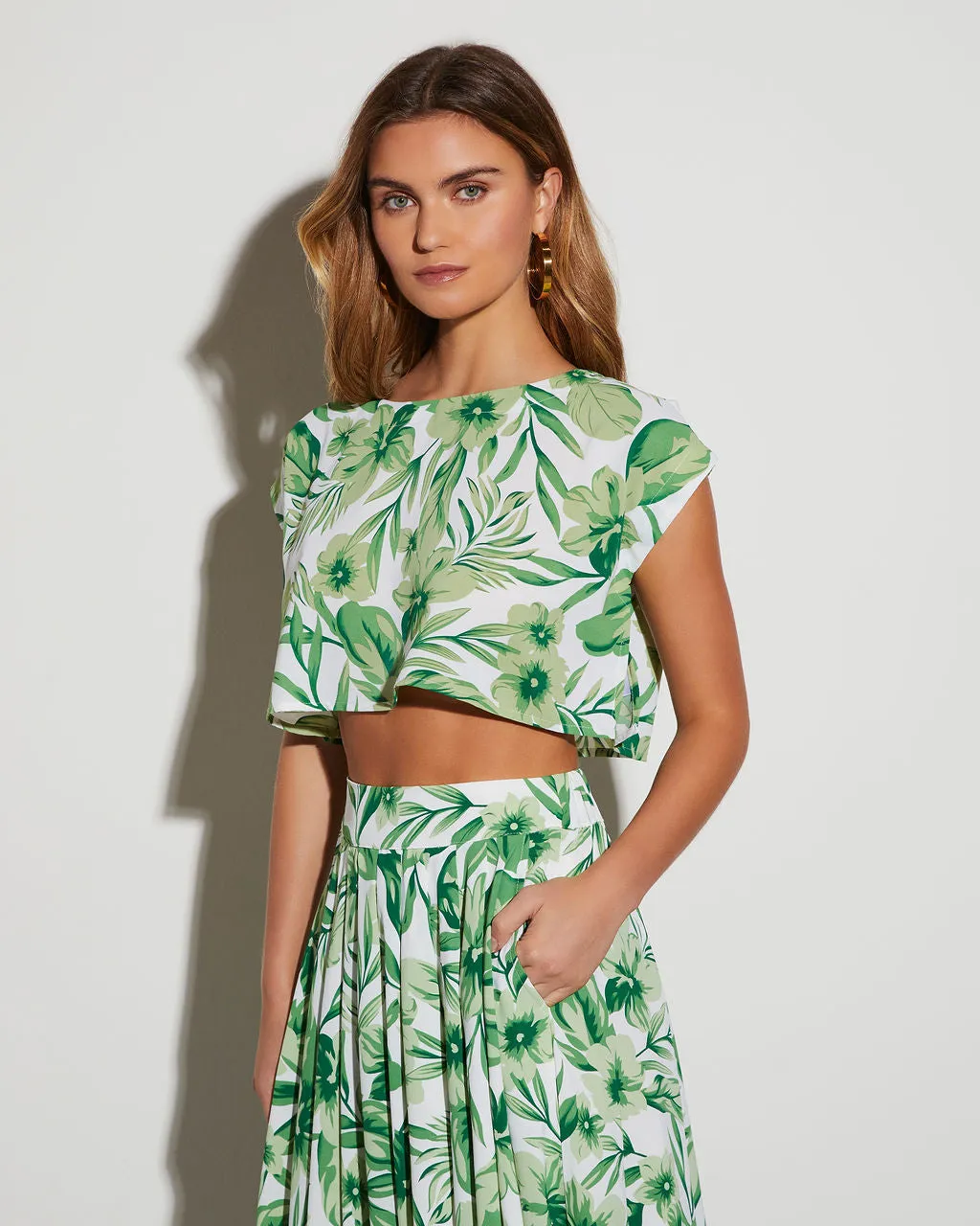Summer Obsession Tropical Print Crop Top sold by Vici product image thumbnail 3