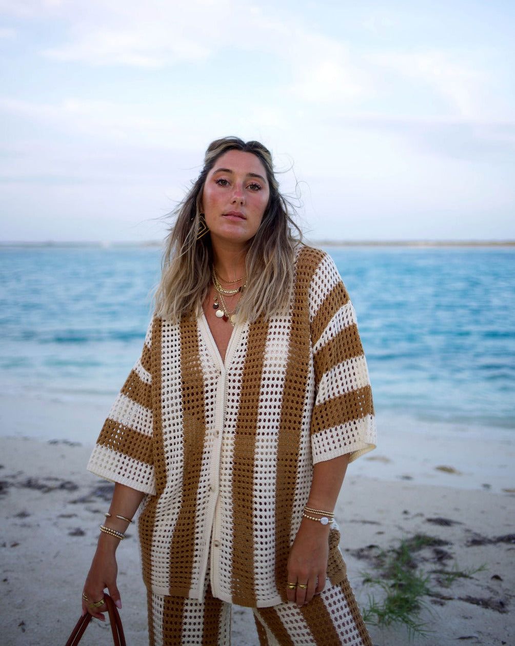 bradley-crochet-button-down-cover-up-top-1 sold by Vici product image thumbnail 3