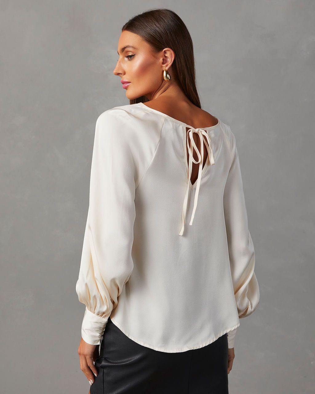Chanice Satin Long Sleeve Top sold by Vici product image thumbnail 2