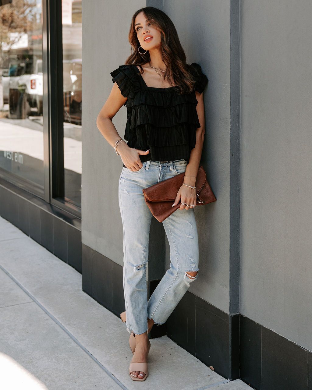 Piedmont Cotton Tiered Top - Black - FINAL SALE sold by Vici product image thumbnail 7