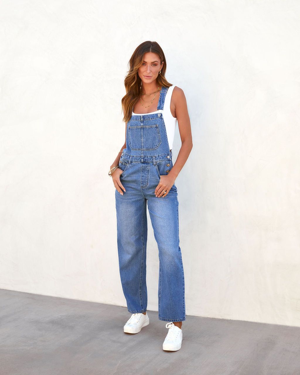 Presley Denim Pocketed Overalls - SALE sold by Vici product image thumbnail 2