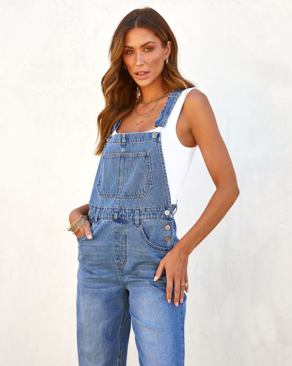 Presley Denim Pocketed Overalls - SALE sold by Vici product image thumbnail 7