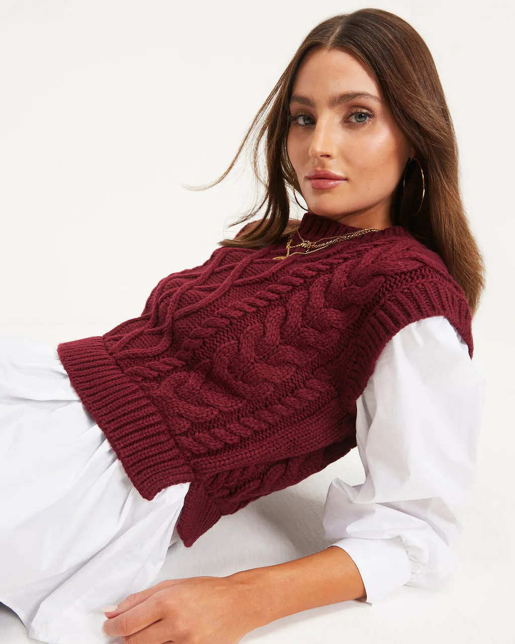 Carmine Contrast Knit Top sold by Vici product image thumbnail 2
