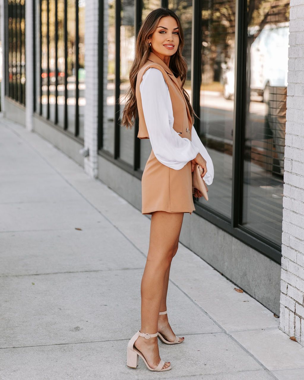 Popularize Cutout Blazer Romper - Camel - FINAL SALE sold by Vici product image thumbnail 9