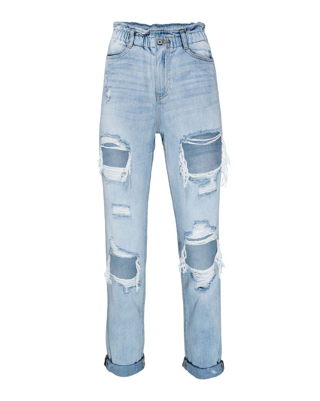 Ferguson Distressed Paper Bag Waist Denim sold by Vici product image thumbnail 3