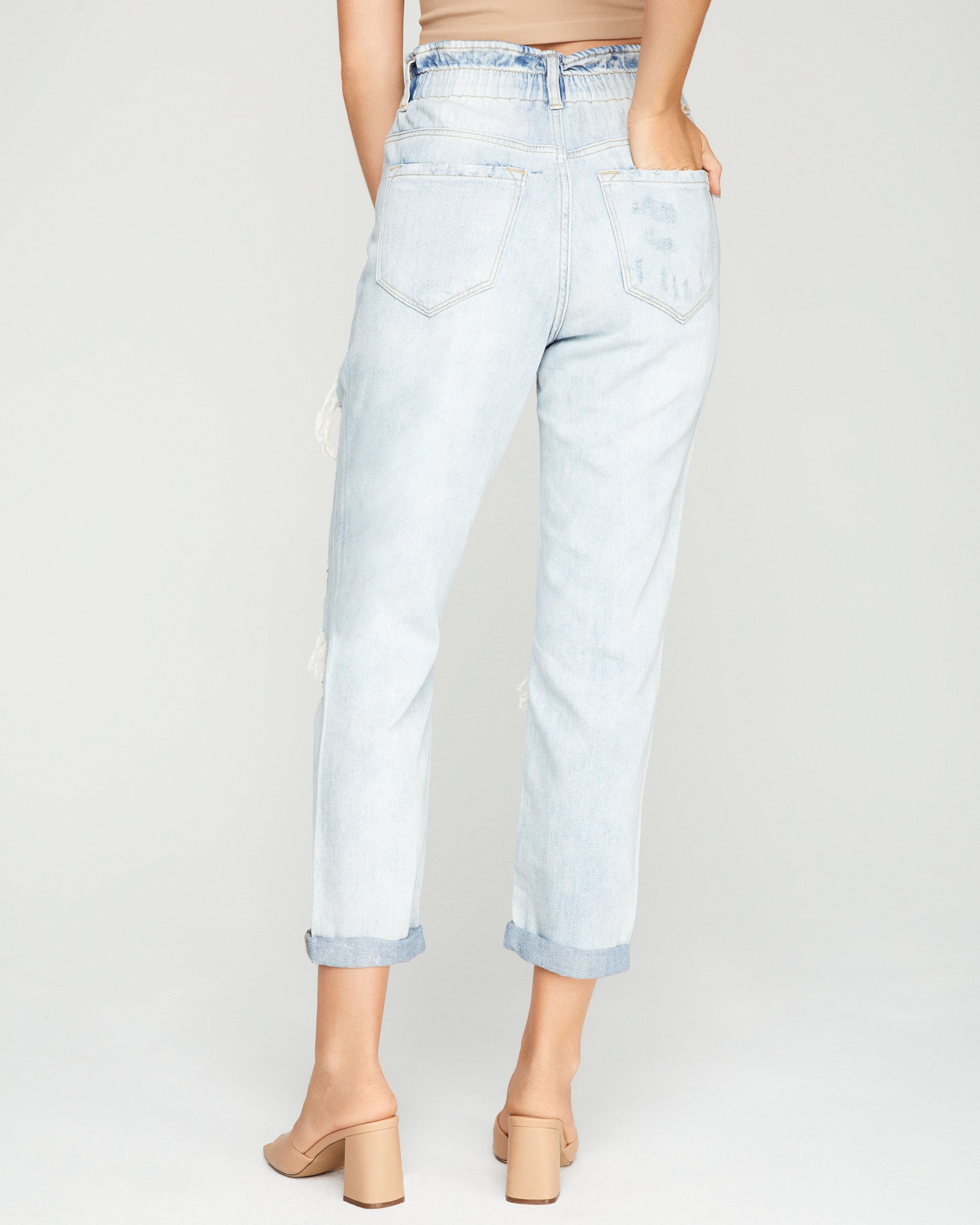 Ferguson Distressed Paper Bag Waist Denim sold by Vici product image thumbnail 2