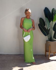 Lizzy Textured Maxi Dress - Green - FINAL SALE sold by Vici