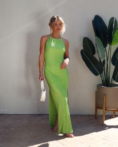 Lizzy Textured Maxi Dress - Green - FINAL SALE sold by Vici