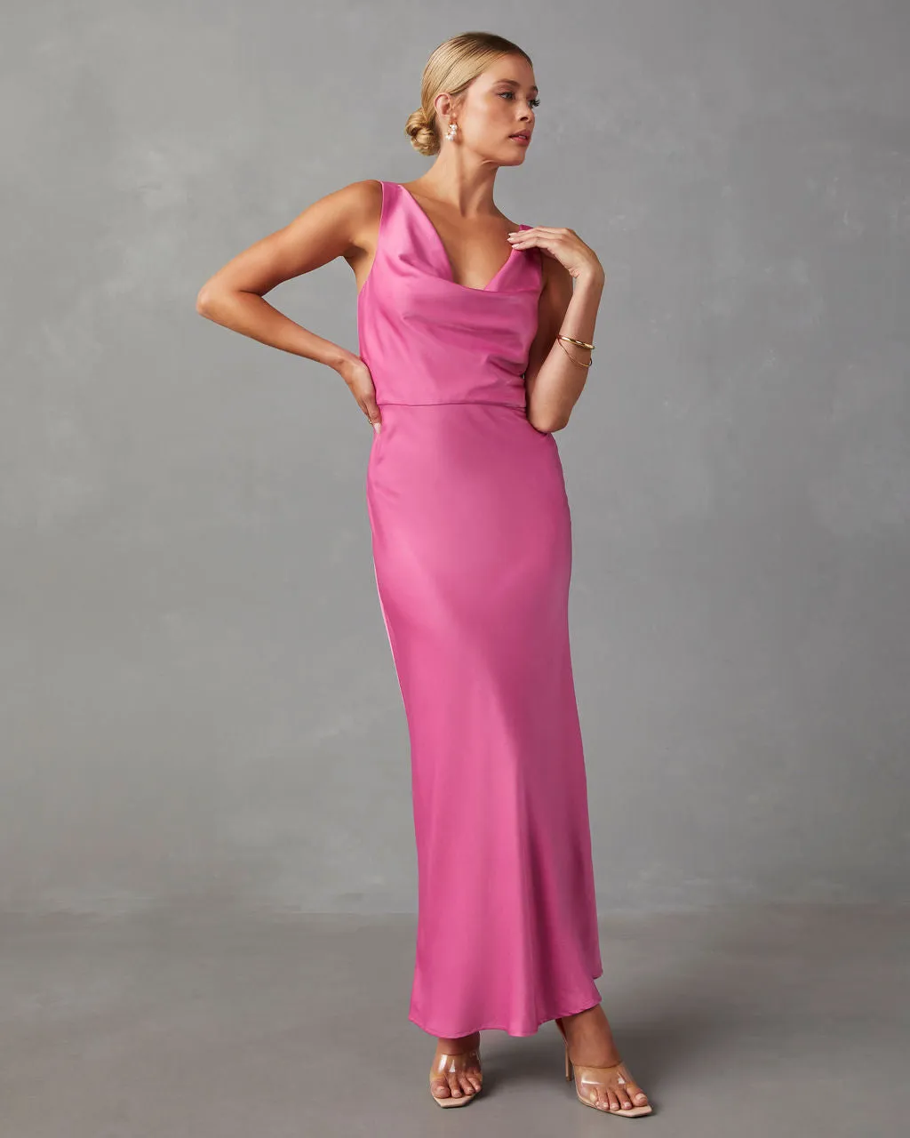 Reception Ready Cowl Neck Midi Dress sold by Vici product image thumbnail 3