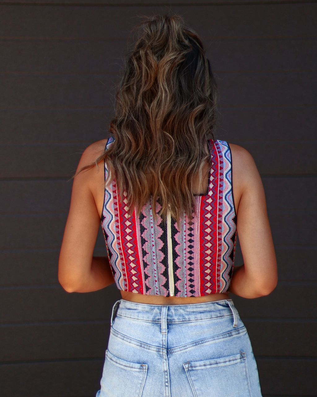 Citali Printed Crop Top - Black/Red - FINAL SALE sold by Vici product image thumbnail 2