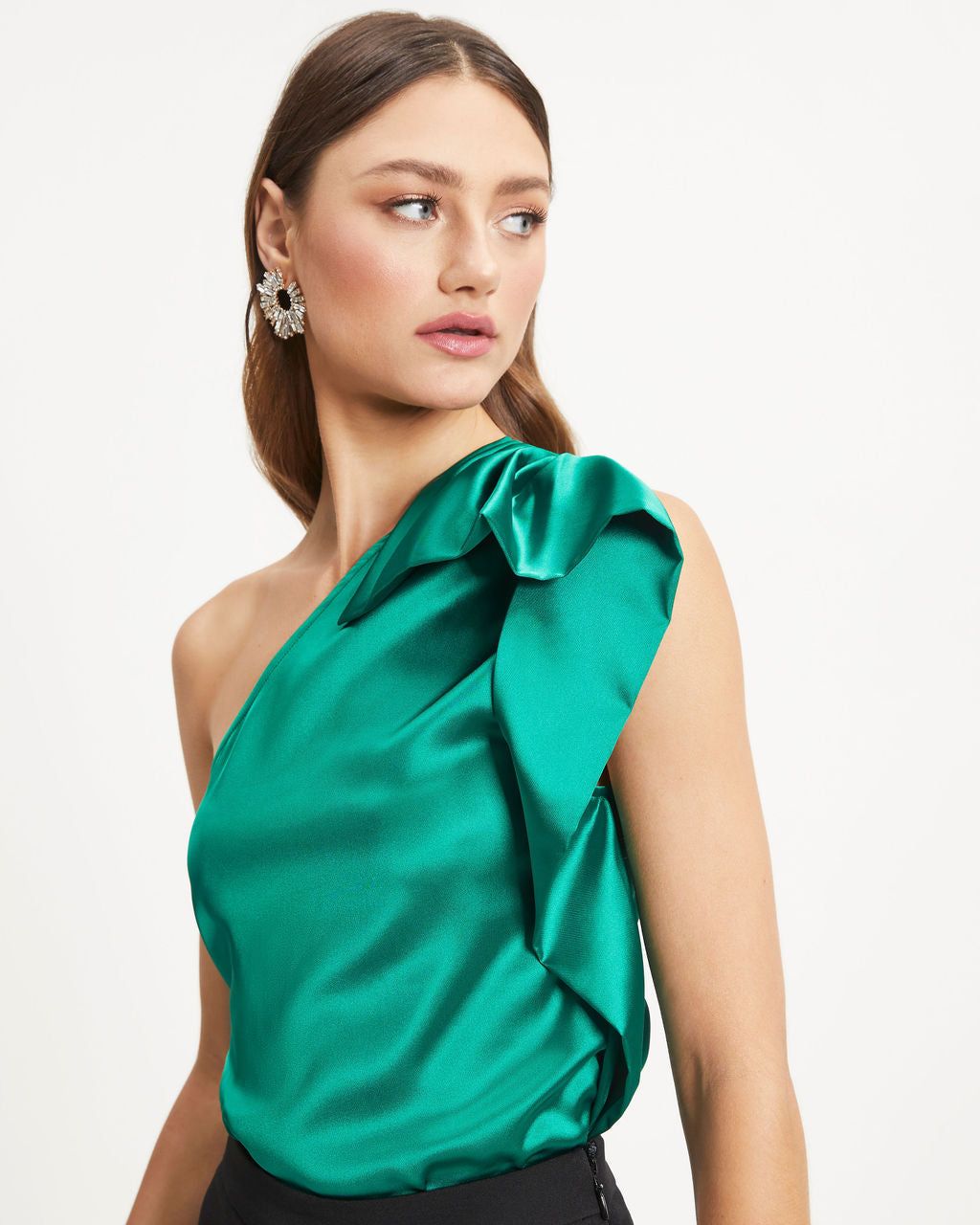 Malani Satin One Shoulder Top sold by Vici product image thumbnail 8