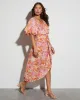 Baylee Printed V-Neck Midi Dress sold by Vici