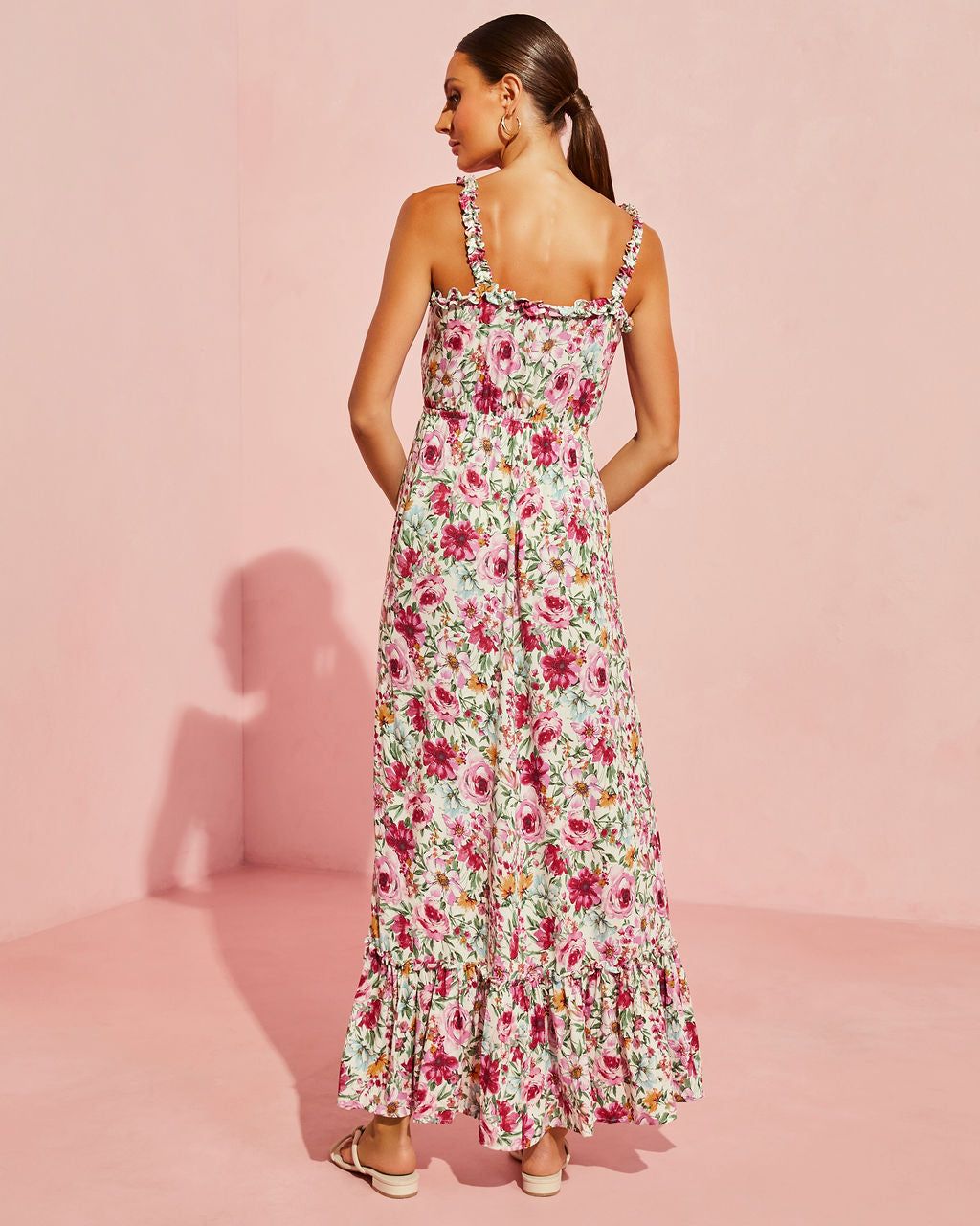 Vilma Ruffle Trim Floral Maxi Dress sold by Vici product image thumbnail 2