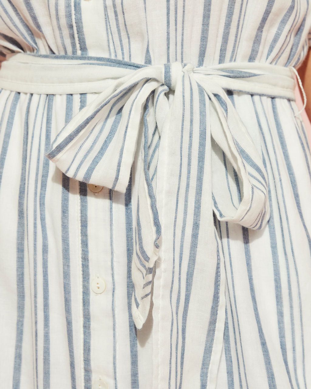Douglas Striped Cotton Midi Dress - White/Blue sold by Vici product image thumbnail 3