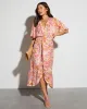 Baylee Printed V-Neck Midi Dress sold by Vici