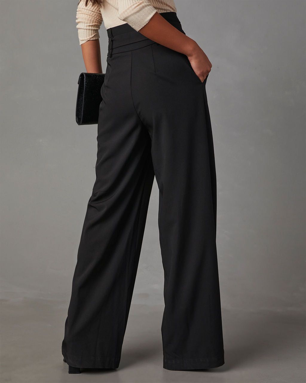 Juliana Double Belted Trouser Pants - Black sold by Vici product image thumbnail 4