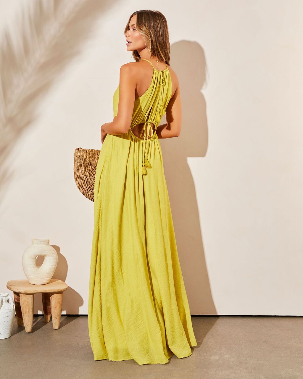 Cailey Cutout Halter Maxi Dress sold by Vici product image thumbnail 4