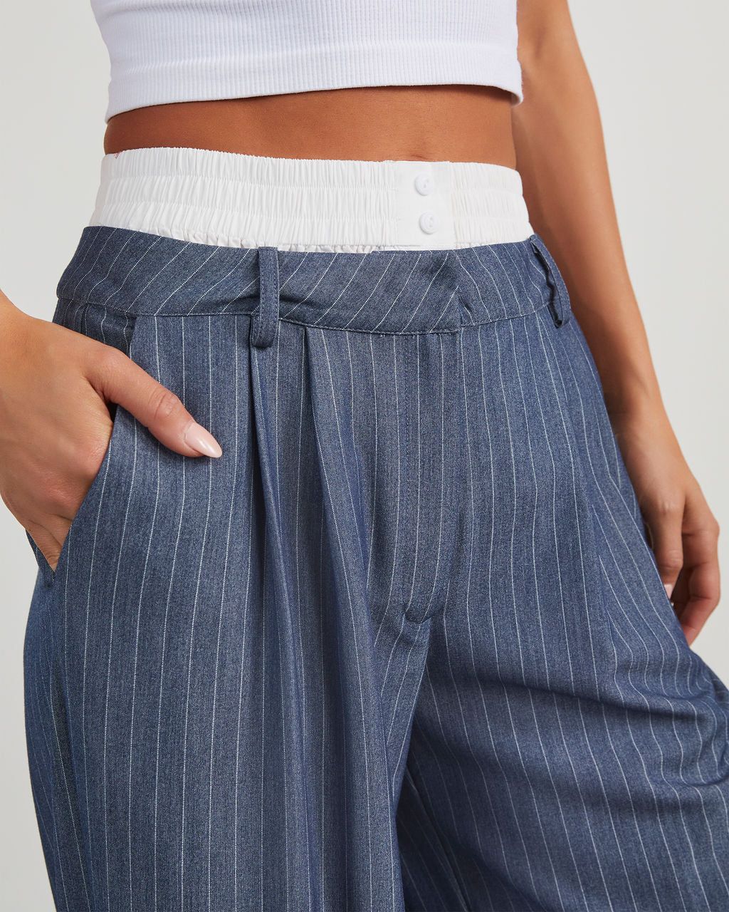 Vetta Low Rise Wide Leg Trouser Pants sold by Vici product image thumbnail 5