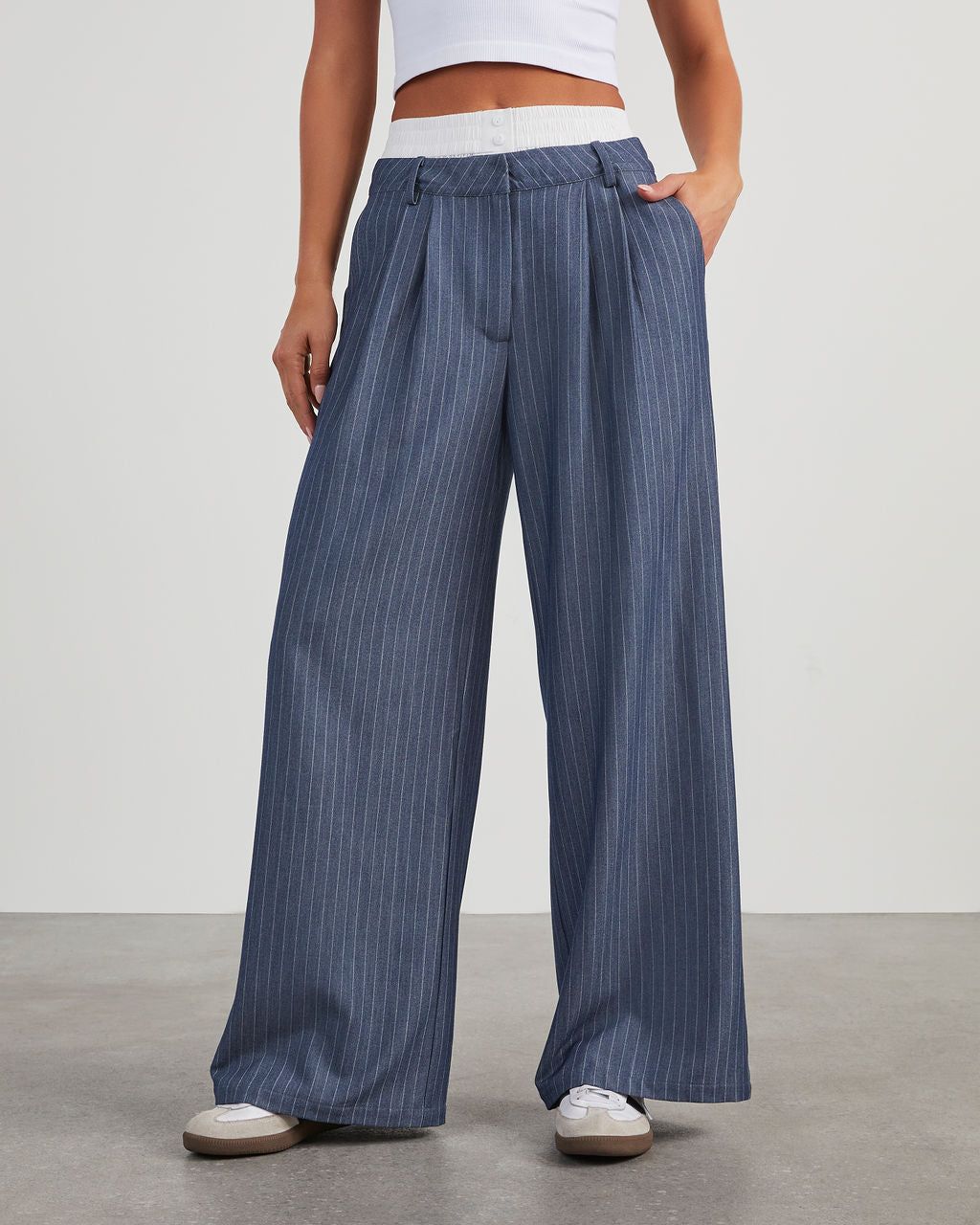 Vetta Low Rise Wide Leg Trouser Pants sold by Vici product image thumbnail 2