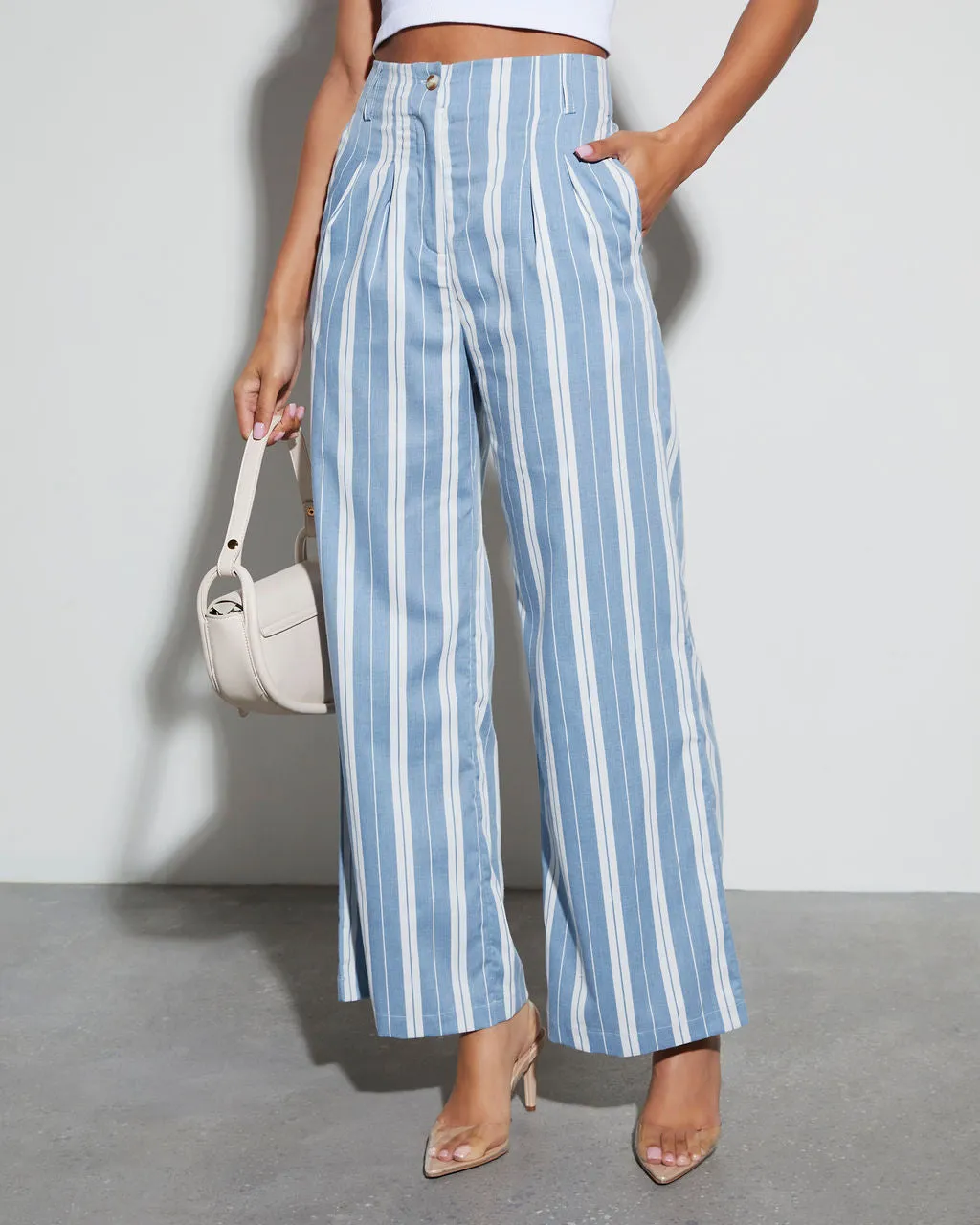 Delaney Striped Fashion Pants sold by Vici