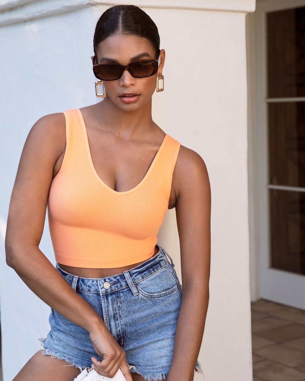 Betty Ribbed Crop Tank sold by Vici