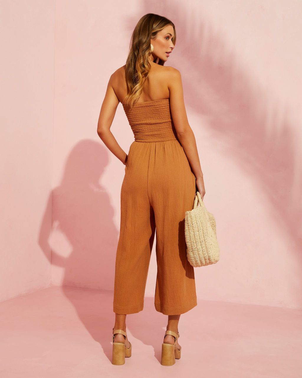 Zaia Front Tie Strapless Jumpsuit sold by Vici product image thumbnail 2